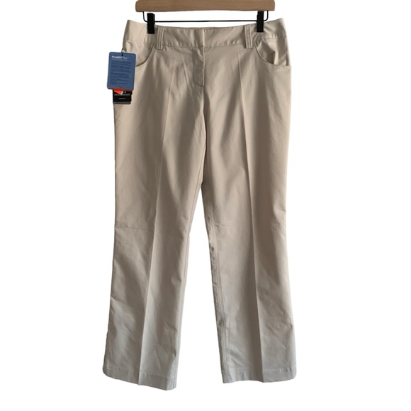 Adidas women's sz 6 climalite golf pants prodry plus ecru color New - Picture 1 of 9